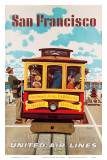 United Airlines: San Francisco, c.1950 Láminas por Stan Galli