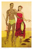 Fisherman, Royal Hawaiian Hotel Menu Cover c.1950s Prints by John Kelly Fisherman, Royal Hawaiian Hotel Menu Cover c.1950s Prints by John Kelly