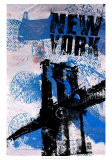 NYC (Blue) Affiches par Bobby Hill