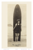The Surf-Rider Hawaii, Girl with Surfboard, Photo Postcard c.1920 Poster by Ray Jerome Baker