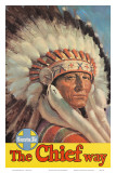 Santa Fe Railroad: The Chief Way, c.1955 Pósters Santa Fe Railroad: The Chief Way, c.1955 Pósters