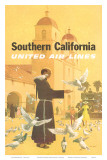 United Airlines: Southern California, Franciscan Monk and Spanish Mission Pósters por Stan Galli United Airlines: Southern California, Franciscan Monk and Spanish Mission Pósters por Stan Galli