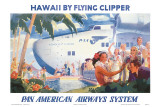 Hawaii by Flying Clipper, Pan American Airways System Print