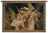 Angels Playing Violin Wall Tapestry by William Adolphe Bouguereau