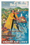 United Airlines New England, c.1940 Kunstdruck von Joseph Feher