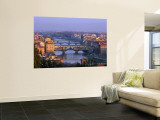 Ponte Vecchio and Arno River, Florence, Tuscany, Italy Wall Mural by Steve Vidler