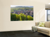 Old Wine Town of Riquewihr and Vineyard, Alsace, France Mural por Peter Adams