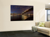 Manhattan Bridge and Brooklyn Bridge, New York City, USA Wall Mural by Michele Falzone