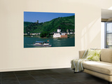 Pfalz Castle and Rhine River, Kaub, Rhineland, Rhine Valley, Germany Wall Mural by Steve Vidler