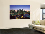 Brooklyn Bridge, New York City, USA Reproduction murale géante par Walter Bibikow