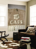 USA, Illinois, Route 66, Litchfield Route 66 Cafe Mural por Alan Copson