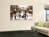 Bike on Bridge and Canal, Amsterdam, Holland Wandgemälde von Jon Arnold