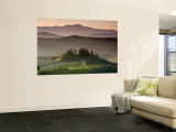 Farmhouse, Val D' Orcia, Tuscany, Italy Vægplakat af Doug Pearson