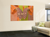 Young Indian Girl with Hennaed Hands, Jaipur, Rajasthan, India Wall Mural by Walter Bibikow