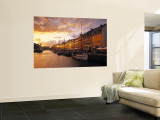 Nyhavn Harbour, Copenhagen, Denmark Wall Mural by Jon Arnold