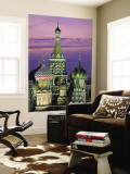 St. Basil's Cathedral, Red Square, Moscow, Russia Reproduction murale géante par Peter Adams