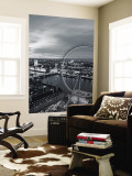 Houses of Parliament and Millennium Wheel, London, England Wall Mural by Doug Pearson