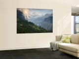 Wengen and Lauterbrunnen Valley, Berner Oberland, Switzerland Vægplakat af Doug Pearson