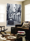 Fiat Driving in Narrow Street, Sassari, Sardinia, Italy Wall Mural by Doug Pearson