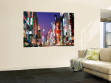 Shinjuku, Shinjuku-dori, Nightlights, Tokyo, Honshu, Japan Mural por Steve Vidler