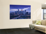 Skyline of Minneapolis, Minnesota, USA Wall Mural by Walter Bibikow