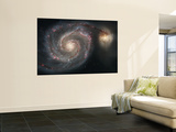 The Whirlpool Galaxy (M51) and Companion Galaxy Reproduction murale géante