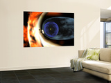 Voyager 2 Spacecraft Studies the Outer Limits of the Heliosphere Mural Voyager 2 Spacecraft Studies the Outer Limits of the Heliosphere Mural