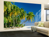 Palm Trees and Tropical Beach, Maldive Islands, Indian Ocean Wall Mural – Large por Steve Vidler Palm Trees and Tropical Beach, Maldive Islands, Indian Ocean Wall Mural – Large por Steve Vidler