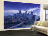 Skyline of Minneapolis, Minnesota, USA Wall Mural – Large por Walter Bibikow Skyline of Minneapolis, Minnesota, USA Wall Mural – Large por Walter Bibikow