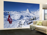 Gornergrat Mountain, Zermatt, Valais, Switzerland Wall Mural – Large por Walter Bibikow Gornergrat Mountain, Zermatt, Valais, Switzerland Wall Mural – Large por Walter Bibikow
