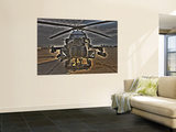 Seven Exposure HDR Image of an AH-64D Apache Helicopter as it Sits on its Pad Mural