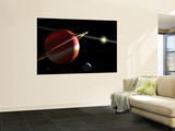 This is an Artist's Concept of a Jupiter-Mass Planet Orbiting the Nearby Star Epsilon Eridani Mural This is an Artist's Concept of a Jupiter-Mass Planet Orbiting the Nearby Star Epsilon Eridani Mural