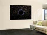 Artist's View of a Black Hole in a Globular Cluster Wall Mural