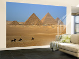 Pyramids at Giza, Cairo, Egypt Wall Mural – Large par Jon Arnold