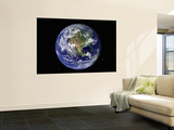Full Earth Showing North America (With Stars) Mural Full Earth Showing North America (With Stars) Mural