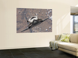 The Space Shuttle Discovery Approaches the International Space Station for Docking Wall Mural