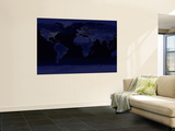 October 23, 2000, Global View of Earth's City Lights Wandgemälde