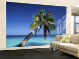 Tropical Beach at Maldives Wall Mural – Large por Jon Arnold Tropical Beach at Maldives Wall Mural – Large por Jon Arnold