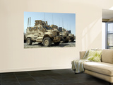 Mine Resistant Ambush Protected Vehicles Sit in the Parking Area at Joint Base Balad, Iraq Mural Mine Resistant Ambush Protected Vehicles Sit in the Parking Area at Joint Base Balad, Iraq Mural