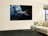 Space Shuttle Backdropped Against Earth Wall Mural