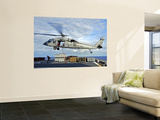 An MH-60s Seahawk Helicopter Prepares to Deliver Ammunition Wall Mural