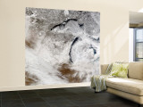 Cloud Streets over Lake Superior and Lake Michigan Wall Mural – Large