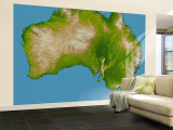 Continent of Australia Wall Mural – Large Continent of Australia Wall Mural – Large
