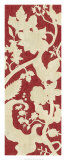 Linen Silhouette on Red II Posters by Chariklia Zarris