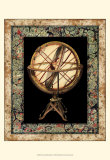 Globe with Marble Border II Posters