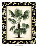Palm in Zebra Border II Prints