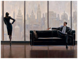 Pensive New York Poster af Brent Lynch