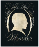 Monsieur Silhouette Affiche par Lisa Vincent