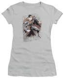 Juniors: Justice League America-Superman Bricks T-shirts