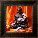Buddha with Flowers Art by Stephane De Bourgies